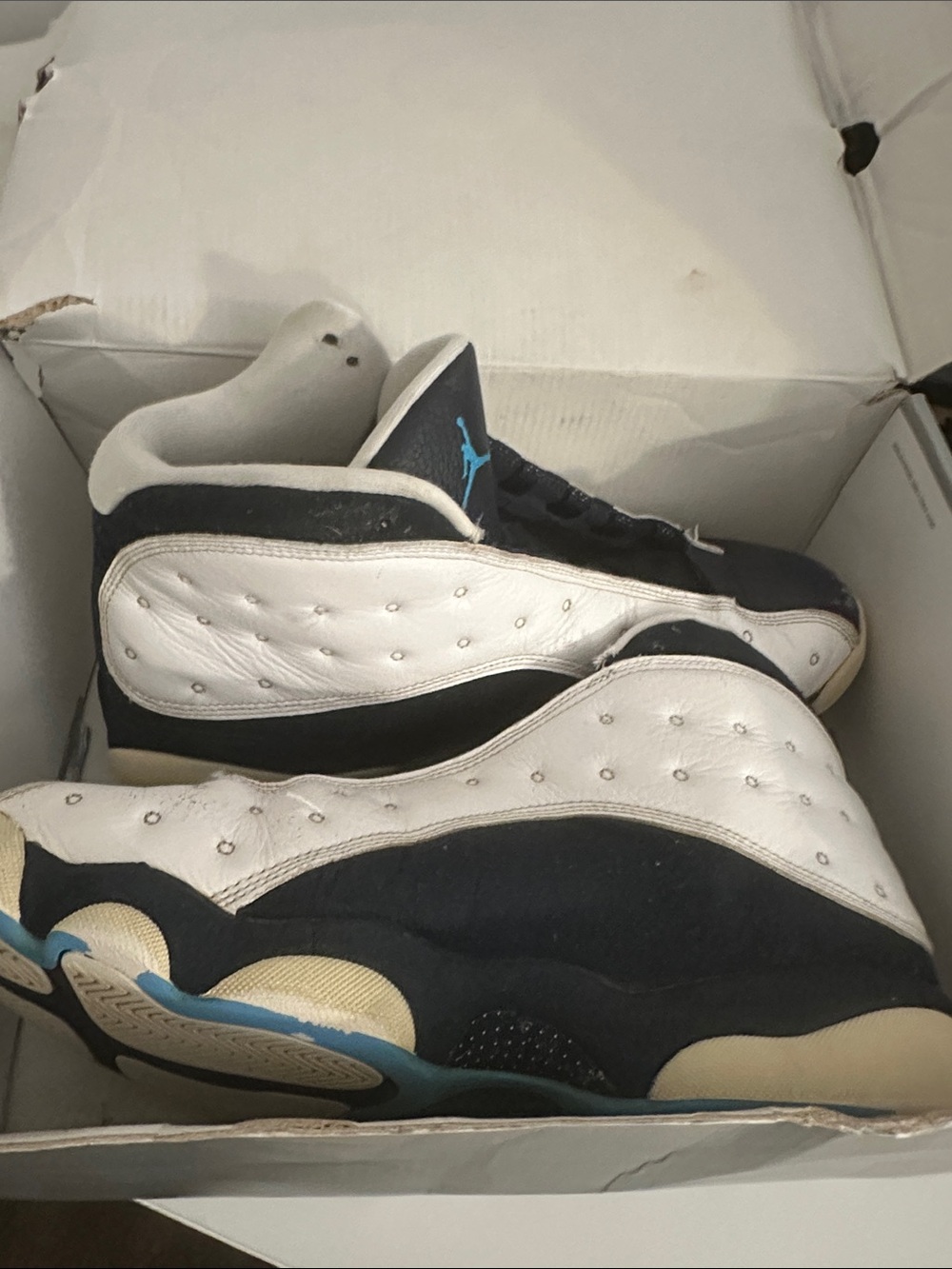 Jordan Men’s Sneakers - White / Navy / Light Blue